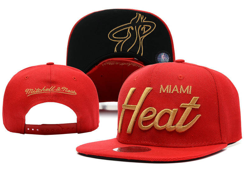 Miami Heat Snapback Hat XDF 14